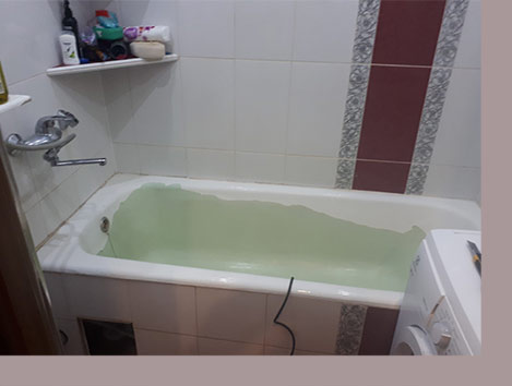 Старая ванна до реставрации